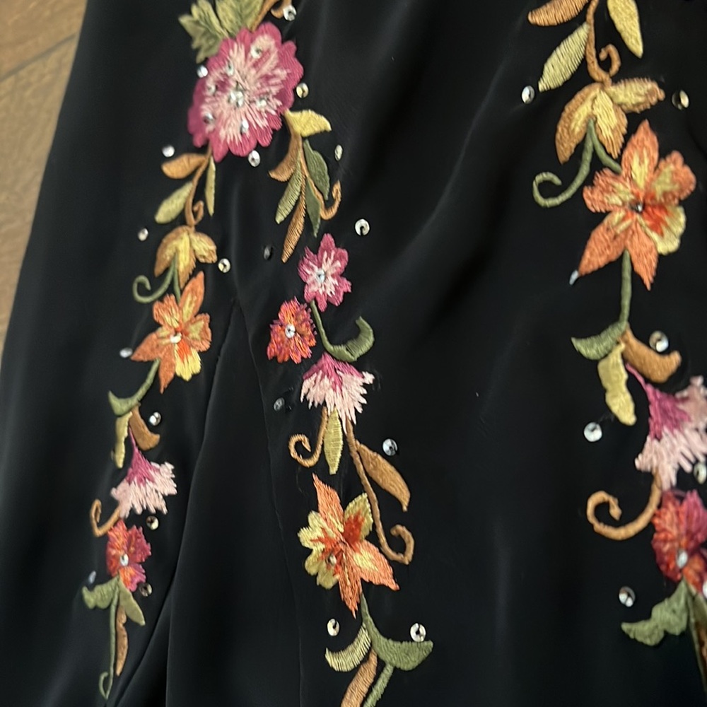 Petite Black and Floral Dress 12P - Picture 4 of 9